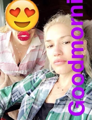 Gwen Stefani went bare face on snapchat