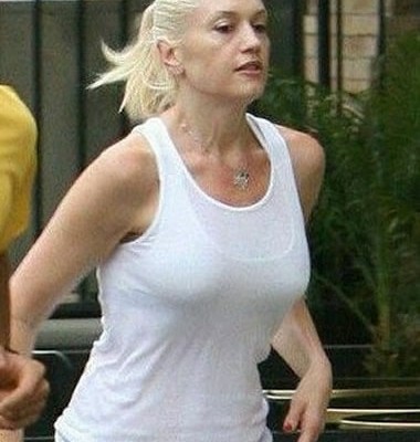 Gwen Stefani going for a run