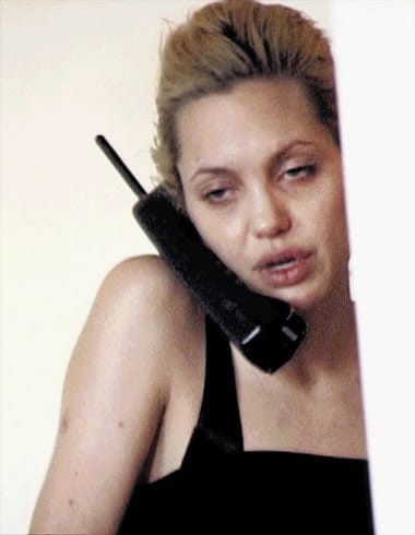 Angelina Jolie on the phone call