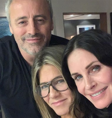 Jennifer Aniston with long time friends