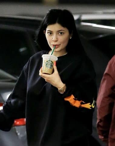 Kylie Jenner is a beauty who drinks coffee