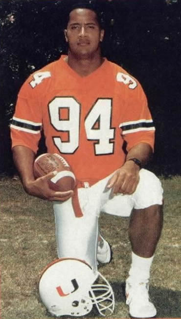 Dwayne Johnson used to play high school football