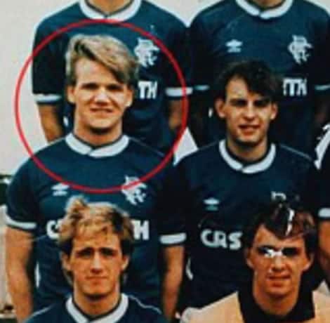 Gordon Ramsay playing for the rangers