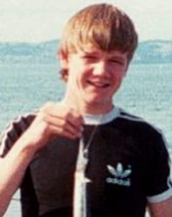 Young Gordon Ramsay during his fishing trip