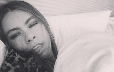 Sofia Vergara sick in bed