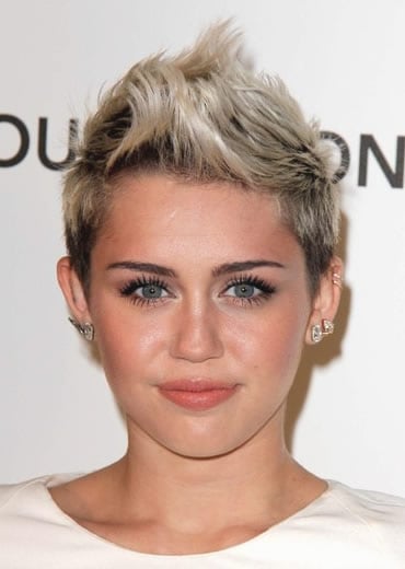 Miley Cyrus with faux hawk haircut in 2013