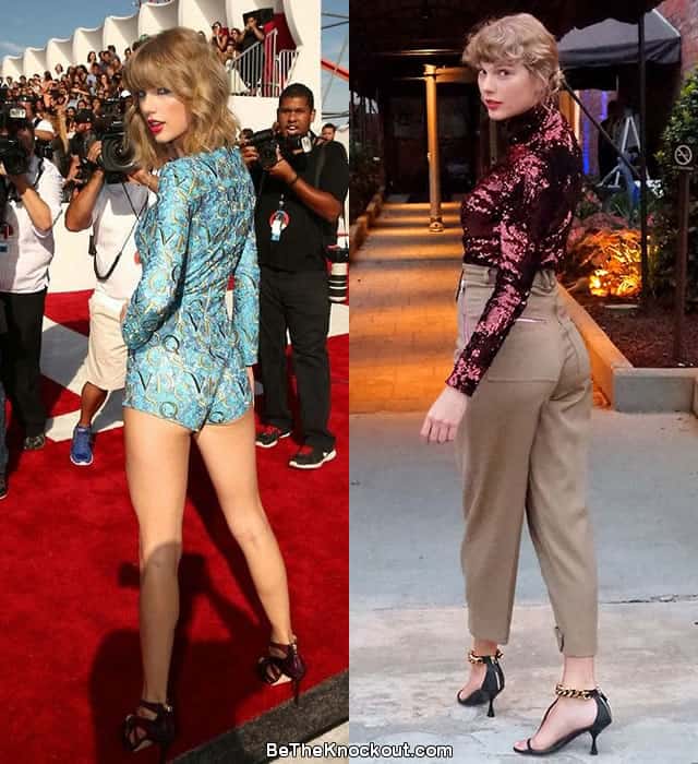Taylor Swift butt lift before and after comparison photo