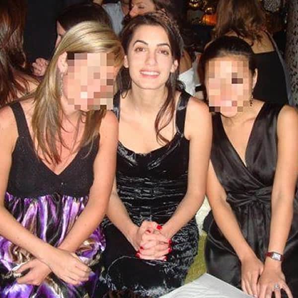 Amal Clooney hanging out with friends