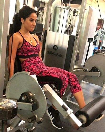Becky G hitting the gym for a workout