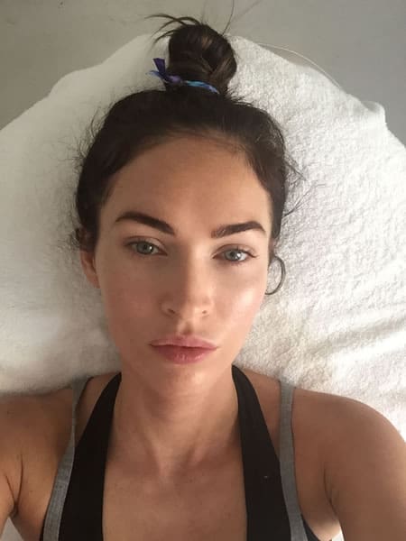 Megan Fox took a selfie after workout