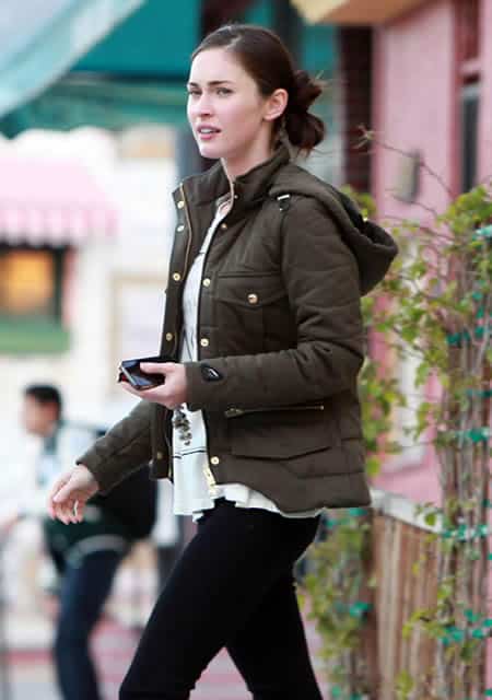 Megan Fox cold winter day out