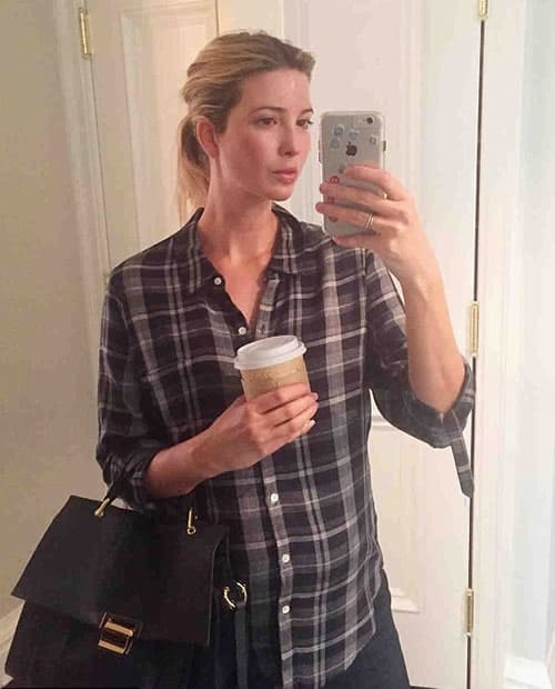 Ivanka Trump getting ready for a casual day out