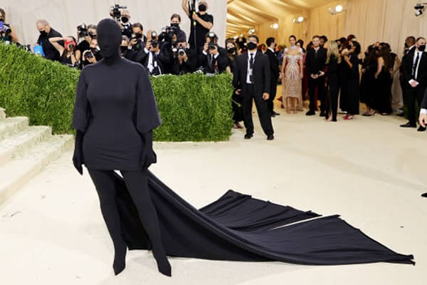 Kim Kardashian Met Gala 2021 Outfit Front View