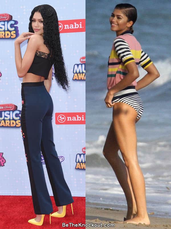 Zendaya butt lift before and after comparison photo