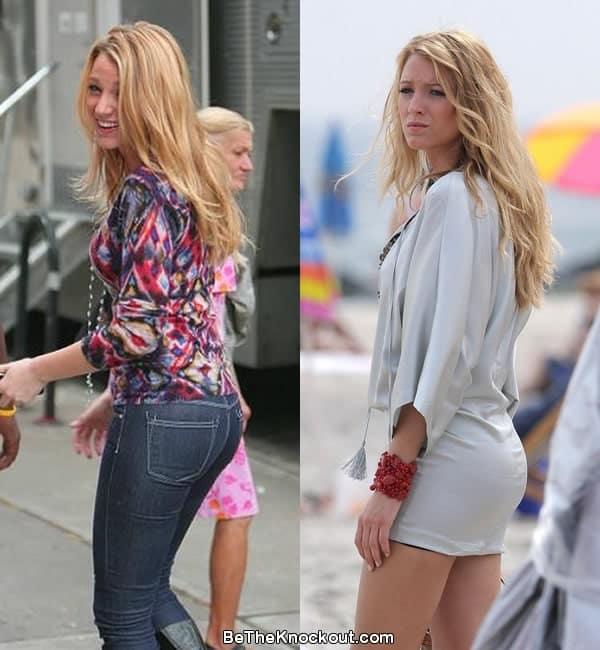 Blake Lively butt enhancement before and after comparison photo