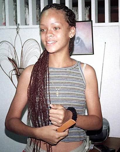 Rihanna was stylish in her early teen