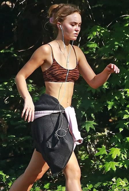 Lily-Rose Depp jogging routine
