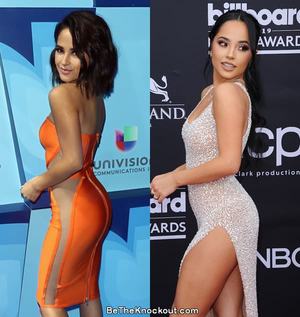 Becky G butt lift before and after comparison photo