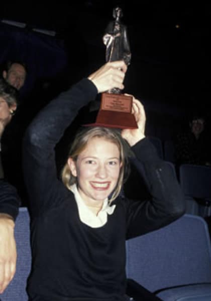 Cate Blanchett winning her first theatre award