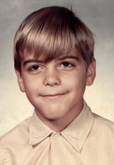 George Clooney was a kid with a cheeky face