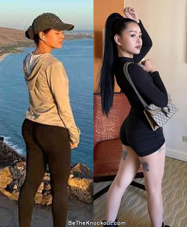 Bella Poarch butt lift before and after comparison photo