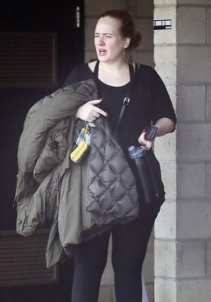 Adele heading to the gym