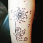 Angel with Dandelion Tattoo