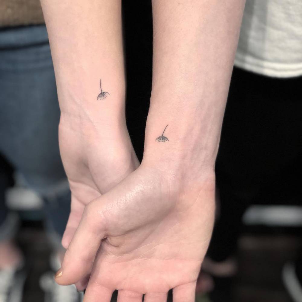 Couple Dandelion Tattoos