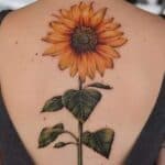 Large Sunflower Tattoo