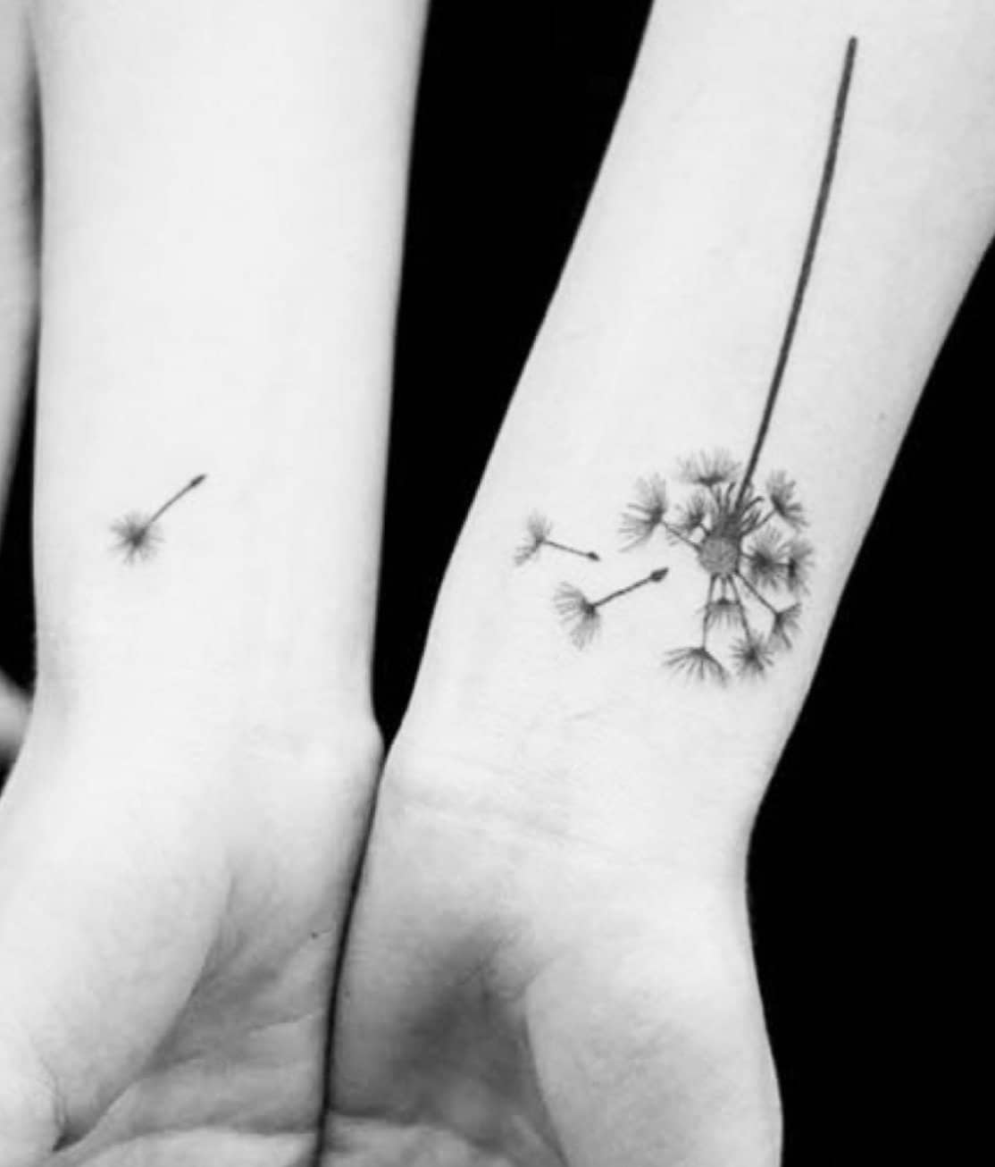 Mother & Daughter Dandelion Tattoo