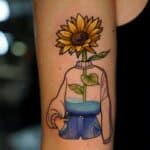 Pop Art Sunflower Tattoo