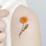Realistic Dandelion tattoo