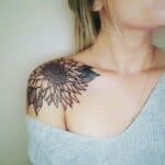 Shoulder Sunflower Tattoo