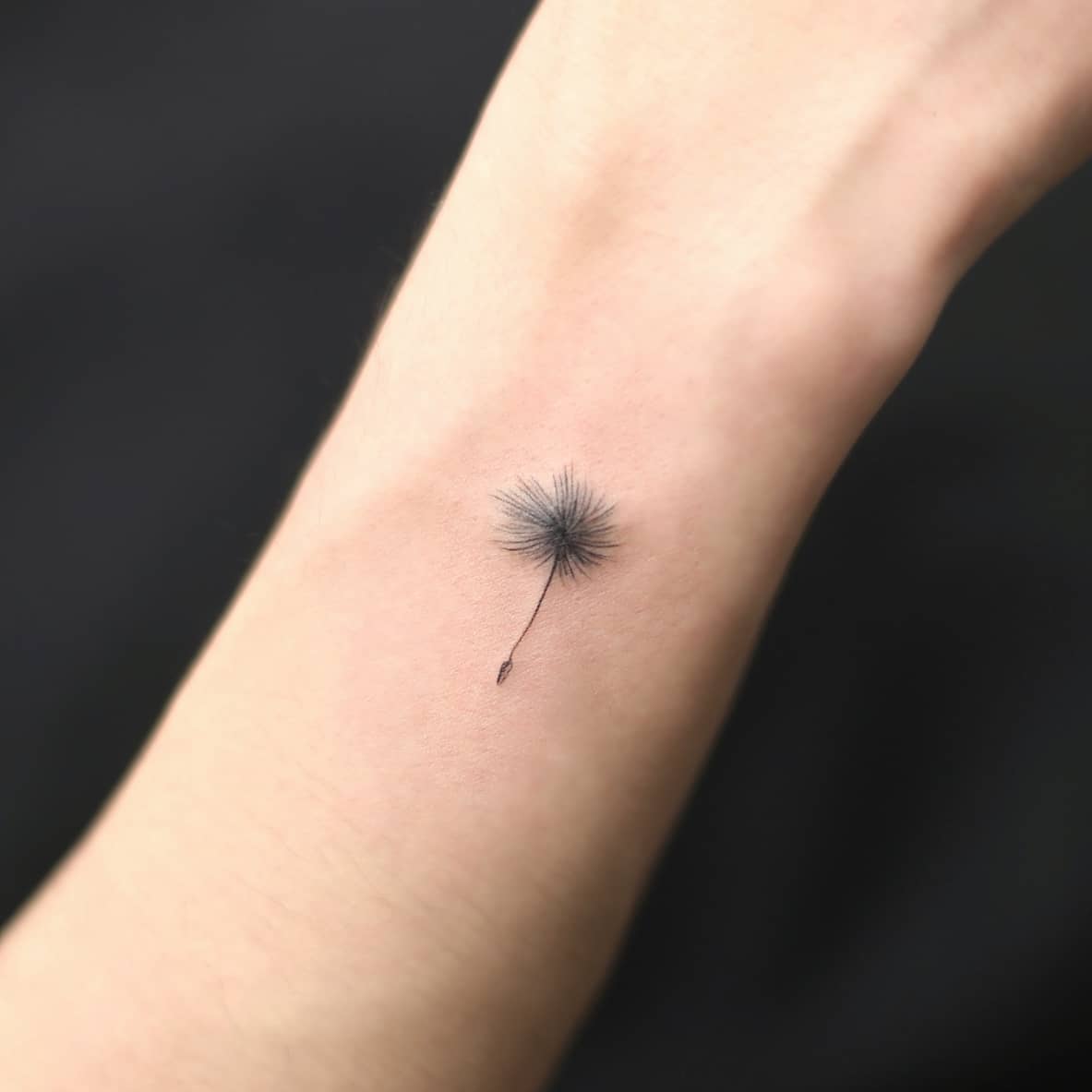 Single Seed Dandelion Tattoo