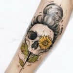 Skull & Sunflower Tattoo