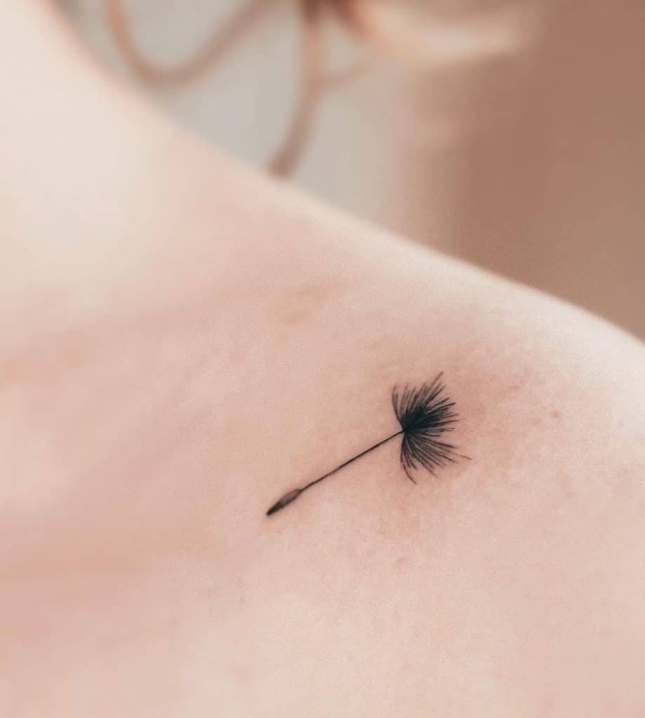Small Dandelion Tattoo