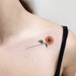 Tiny Sunflower Tattoo