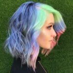 Purple & Green E-girl Hair