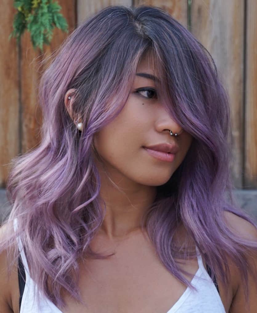 Lavender E-Girl Hair